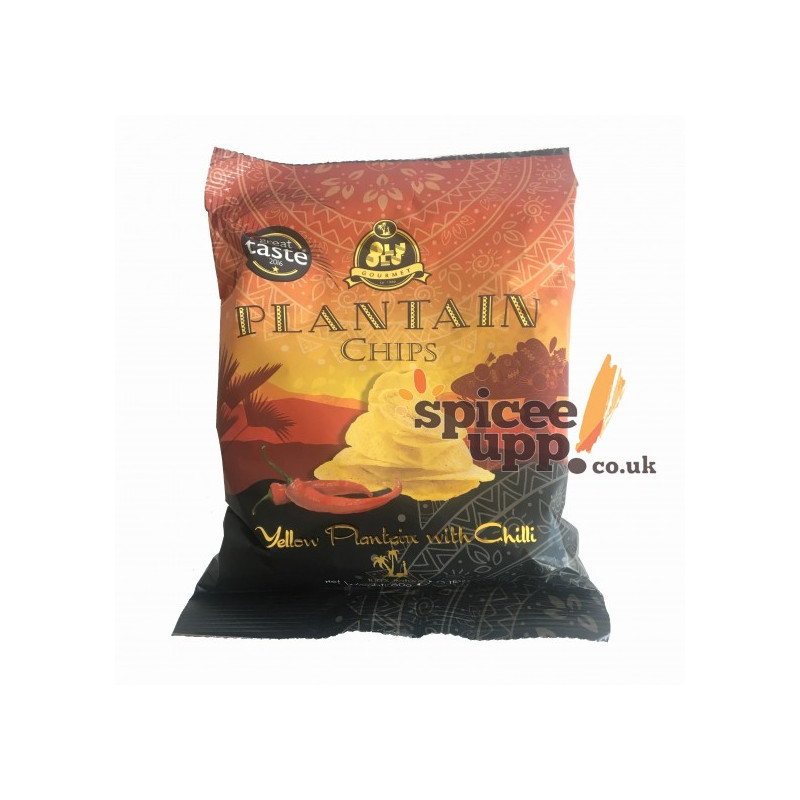 Pack of 3 - Olu Olu Plantain Chips Yellow Plantain with Chilli 60g